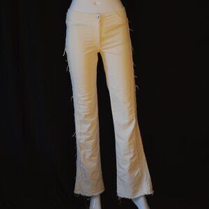 Byblos Cotton Off White Swinger Cotton Trousers